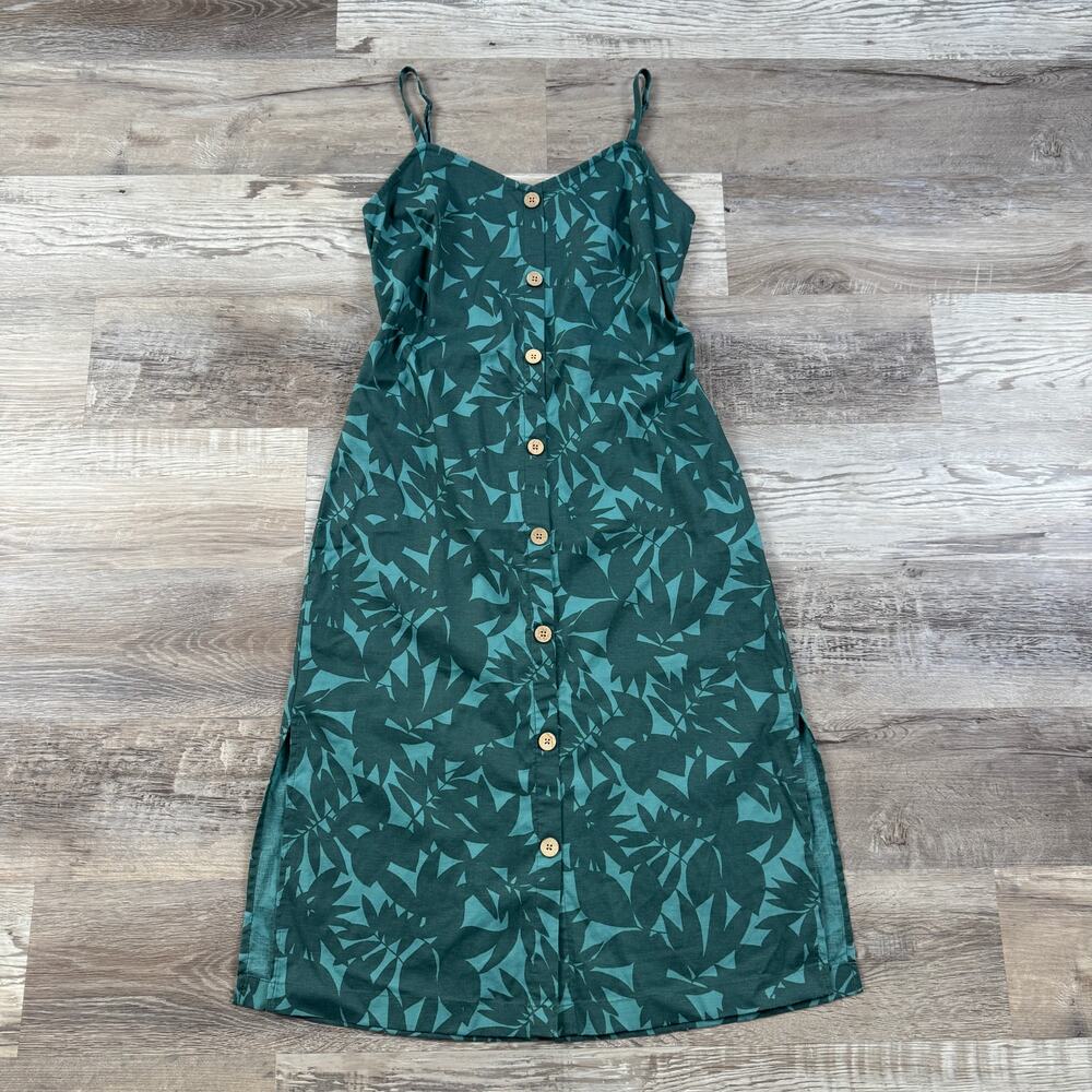 NWT UpWest Hemp Midi Dress Tropical Resort Vacation Coastal Boho Sundress Small